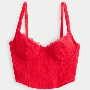 HOLLISTER GILLY HICKS corseted lace bustier TOP